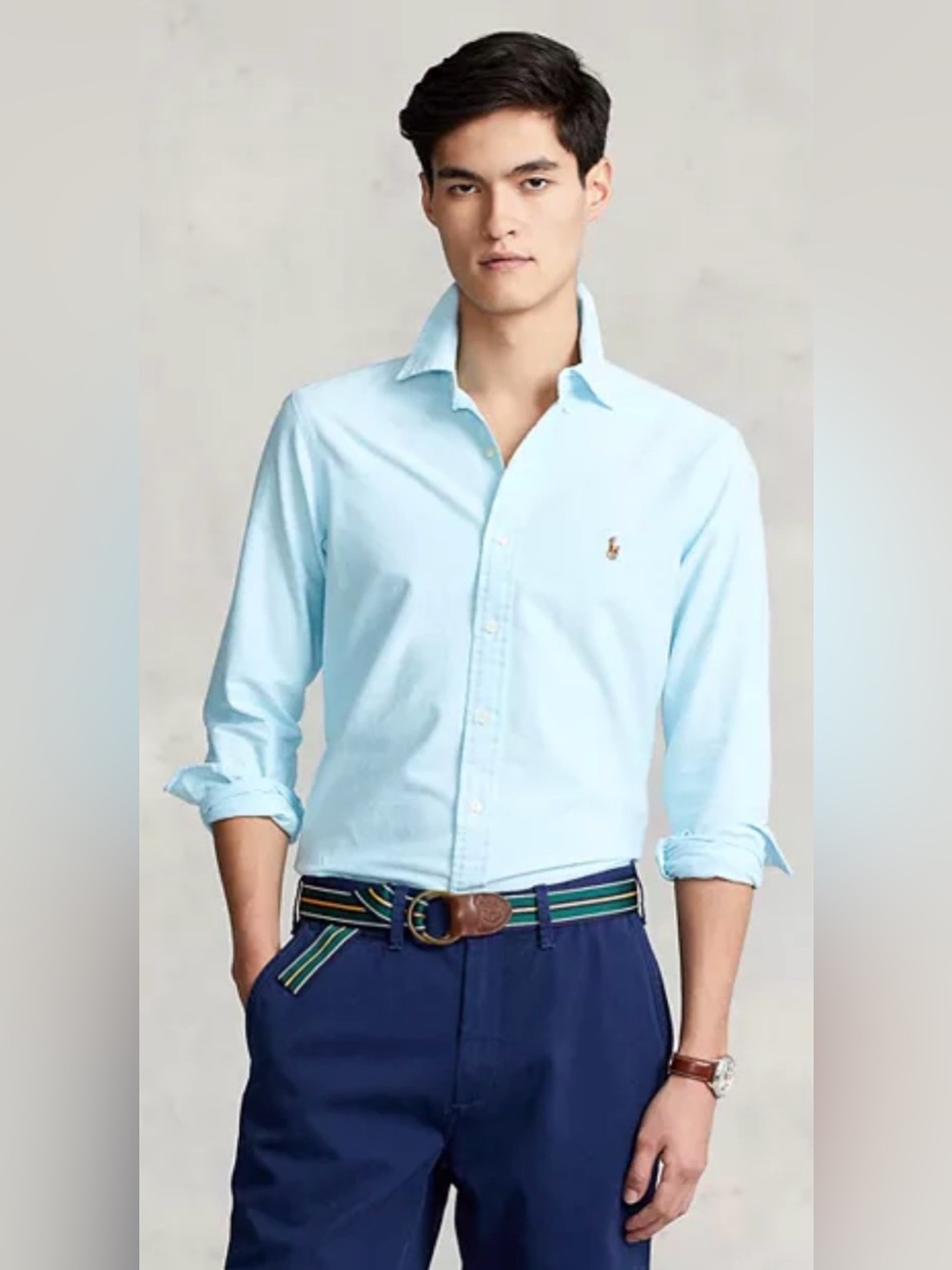 Ralph Lauren Classic Fit Long Sleeve Cotton Oxford Button Down Shirt (L)